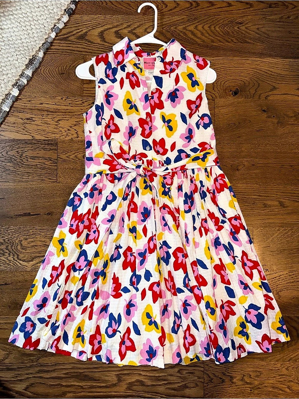 Kate Spade New York Floral Dress in White & Pink Size XS Womens Like New